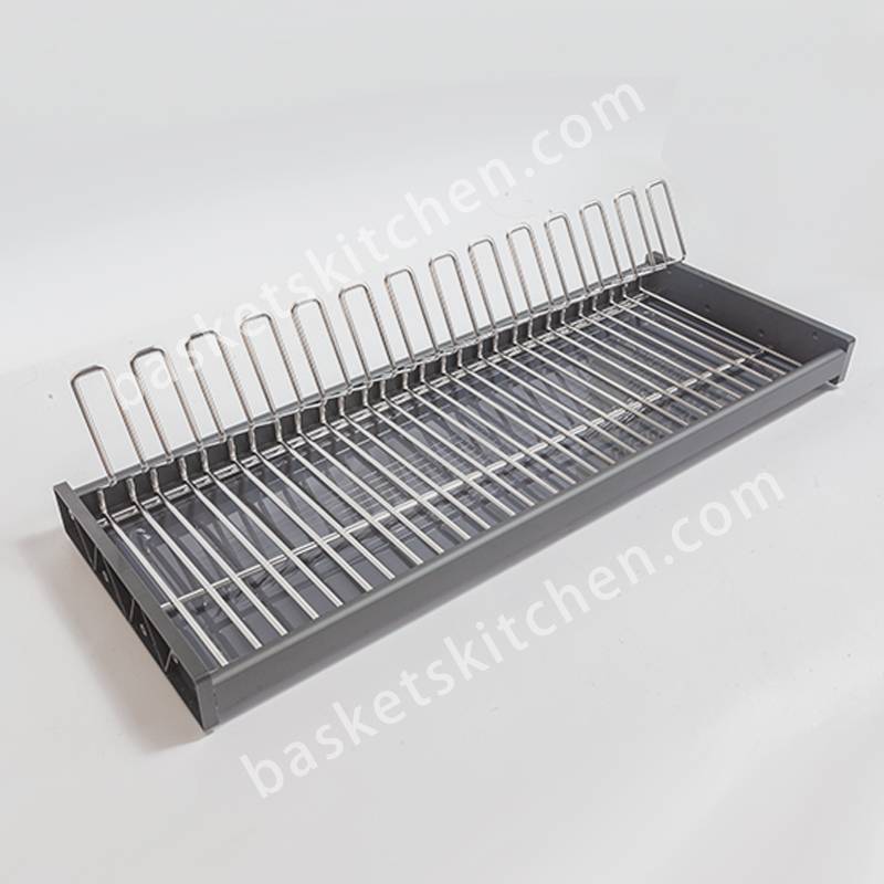 Pull Out Cabinet Organizer 2 layers Dish Rack