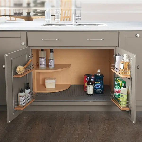 Maximize Kitchen Organization with Stackable Wire Baskets and Stainless Steel Pull-Out Baskets