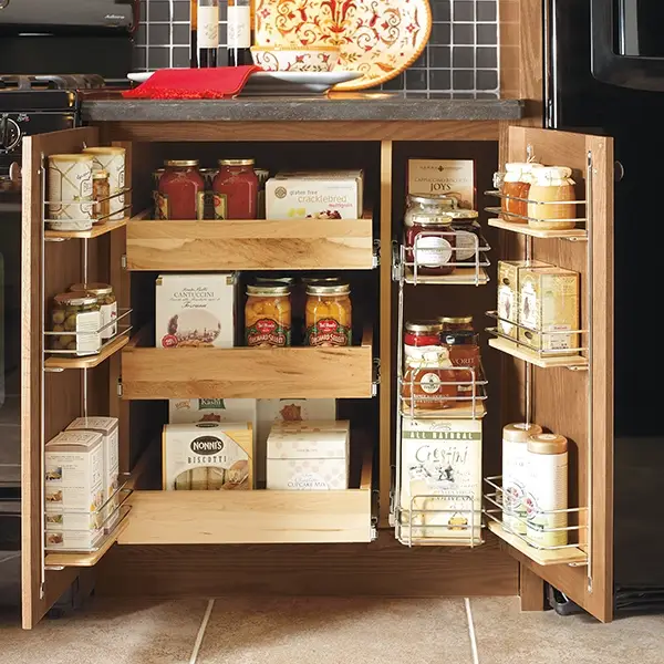 Enhance Your Kitchen Organization with Stackable Wire Baskets and Stainless Steel Pull-Out Baskets