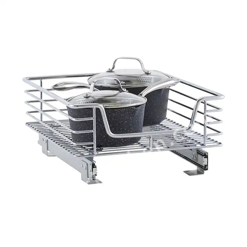 Plated-Steel-1-Tier-Sliding-Under-Sink-Chrome-Cabinet-Organizer