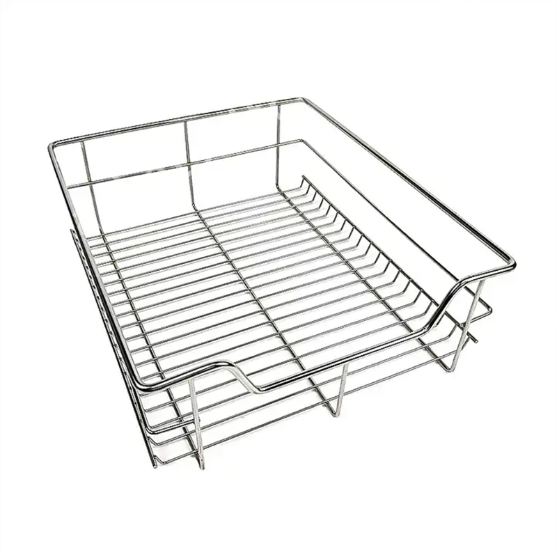Bottom Mount Pull Out Cabinet Organizer–Pantry Drawer Slide Out Basket